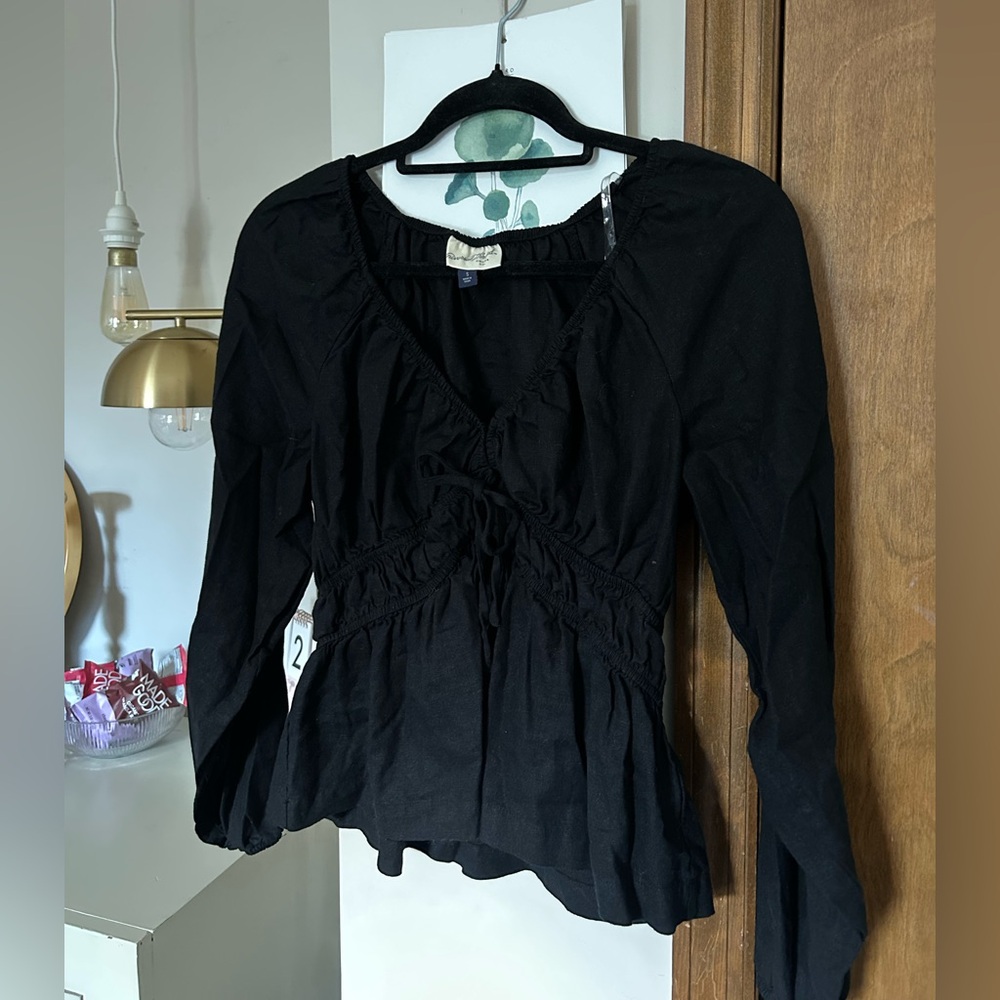 Universal Threads Black Long Sleeve Blouse